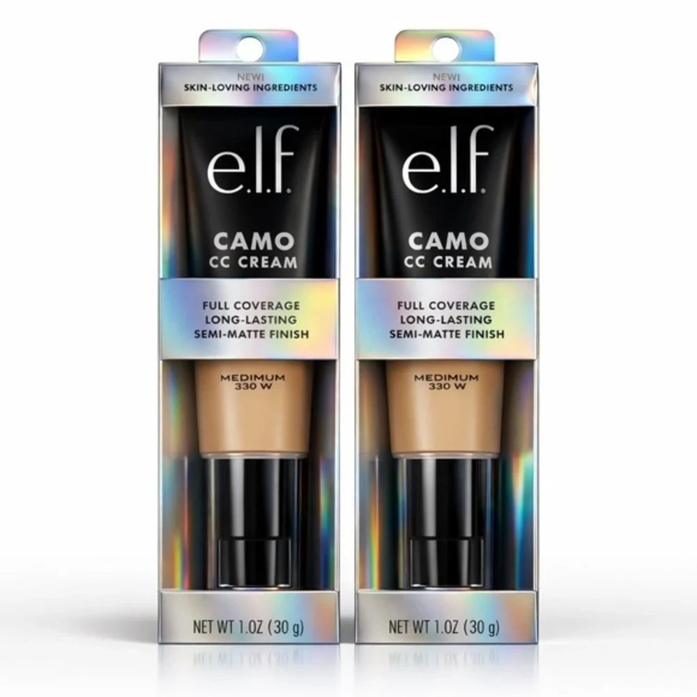 ELF CAMO CC cream Bundle of 2 Light 240 W warm undertones NIB
